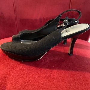Impo black slingback heels